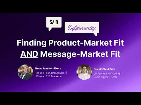 Finding Both Product-Market Fit and Message-Market Fit