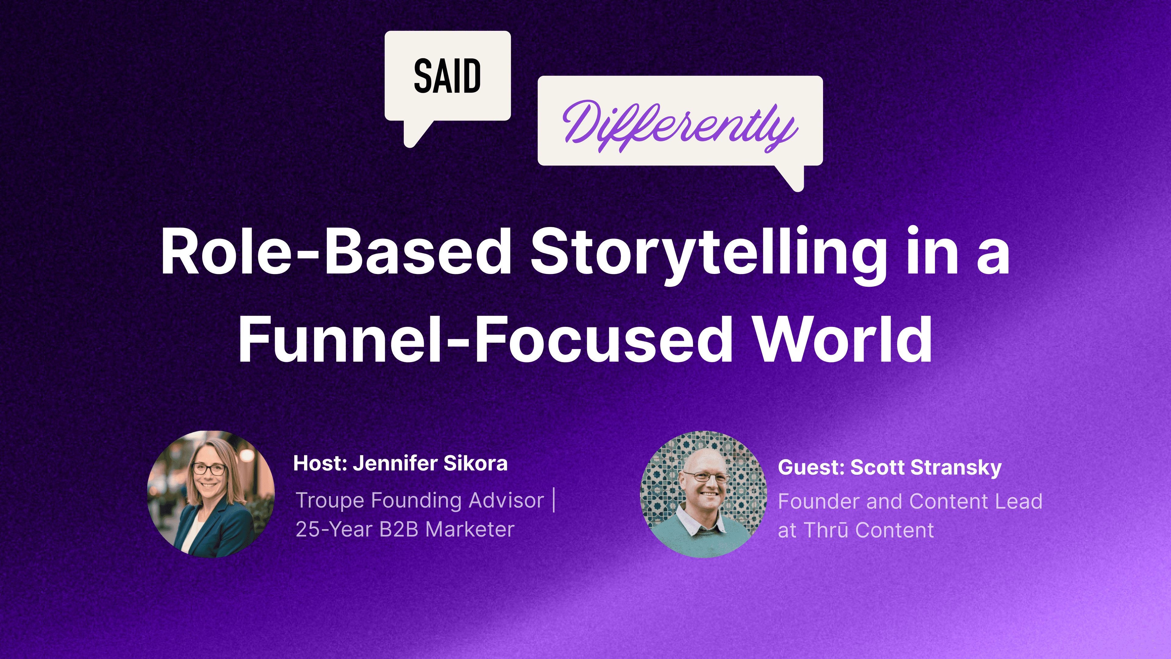 Episode summary image: Role-based storytelling